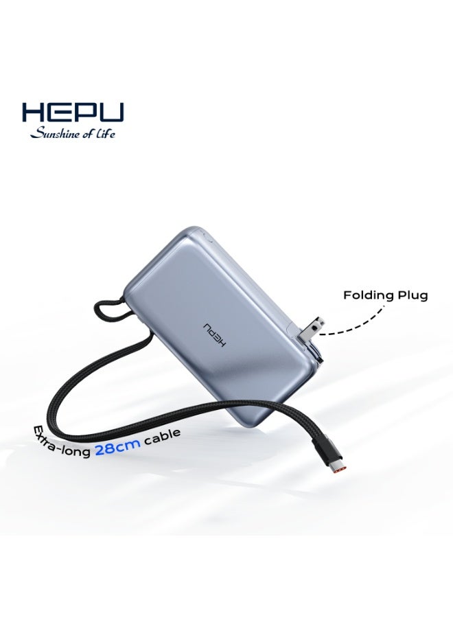 HEPU 10,000mAh Fast Charging Power Bank and Adapter HP-A32 - Image 2